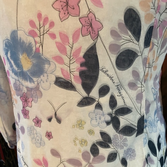 Vintage Salvatore Ferragamo 100% silk chiffon, worn twice size 40 excellent. - Picture 7 of 10